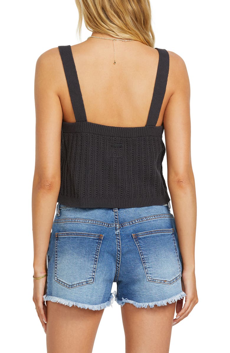 Billabong Rome Tropic Sweater Tank, Alternate, color, Black Sand