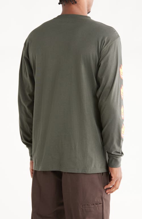 Dickies X Spitfire Long Sleeve Cotton Graphic T-shirt In Green