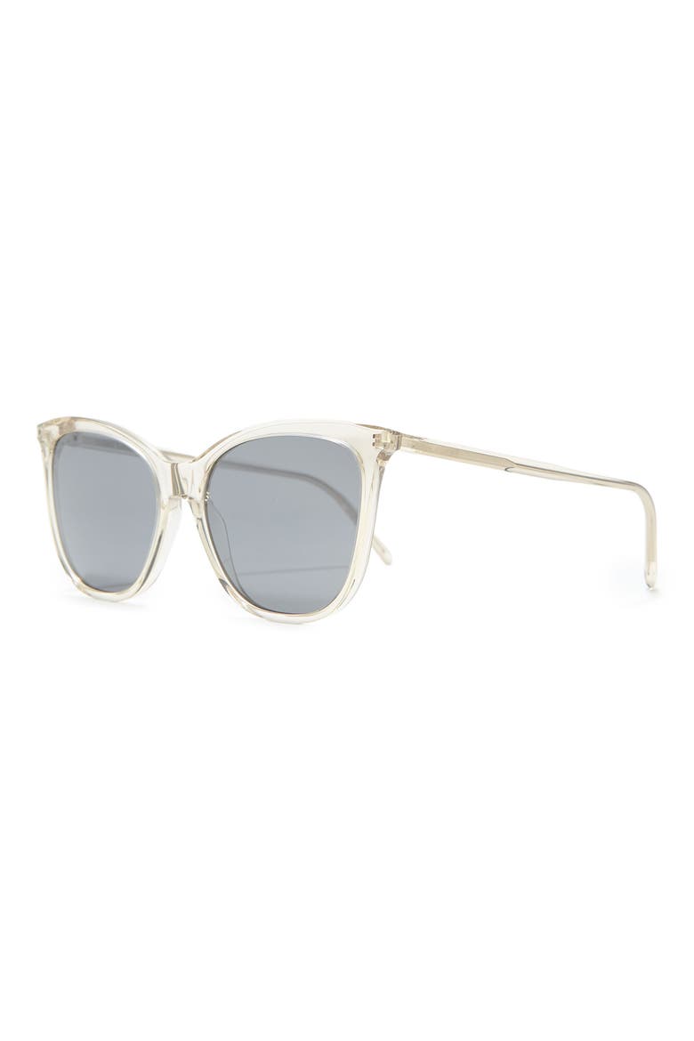 55mm Cat Eye Sunglasses, Alternate, color, BEIGE BEIGE SILVER/SLV