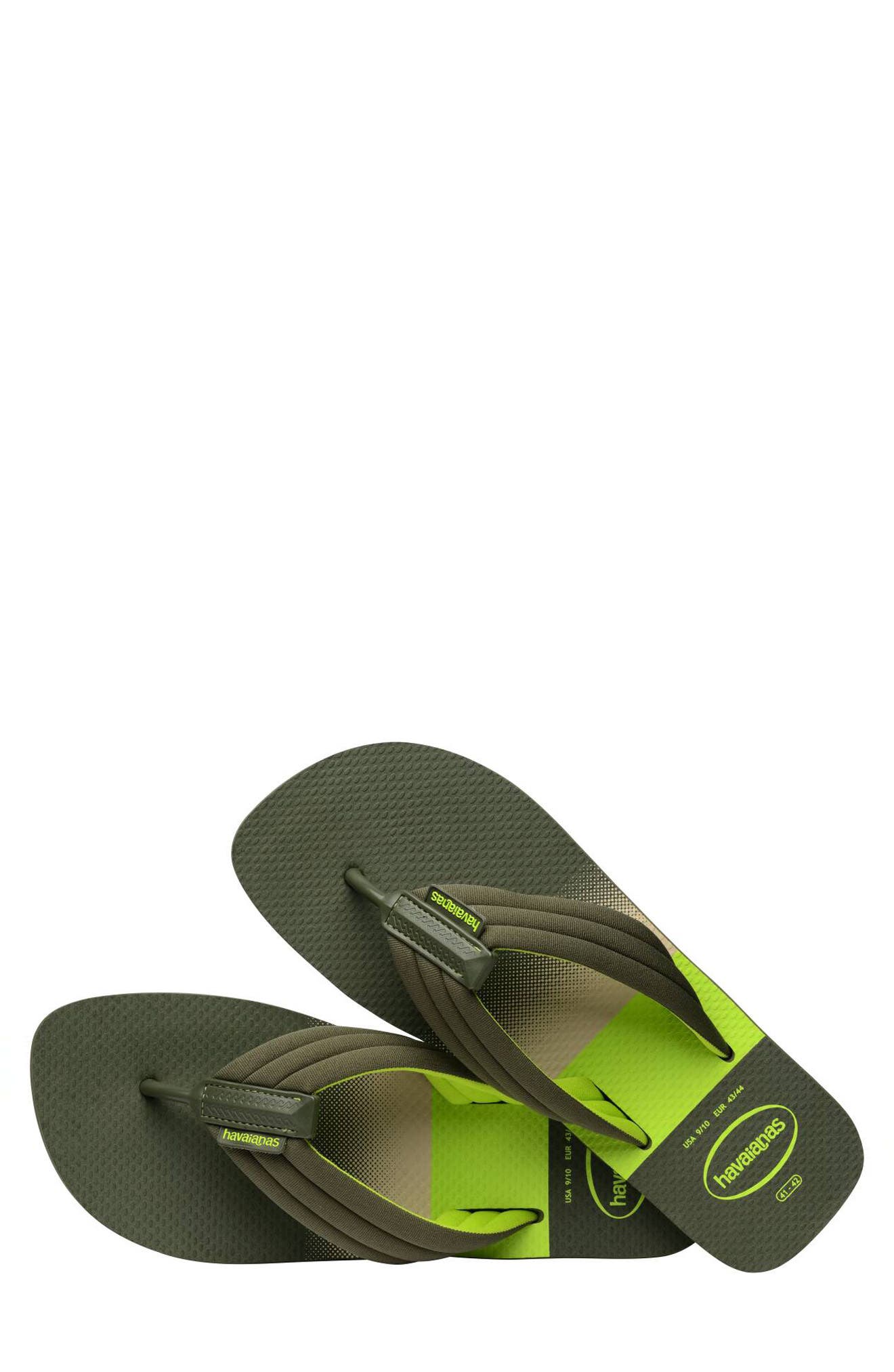 Print Flip Flop, Alternate, color, GREEN OLIVE