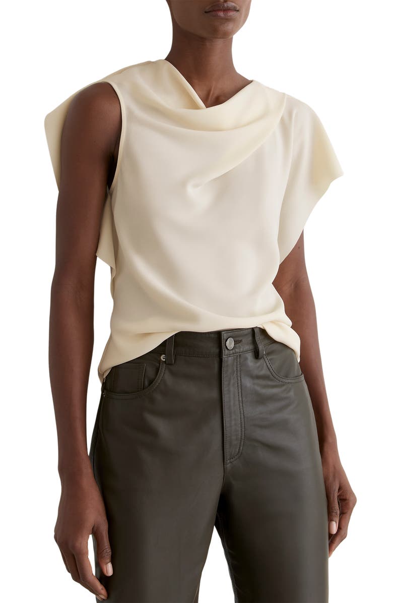 Reiss Natalie Asymmetric T-Shirt, Main, color, Ivory