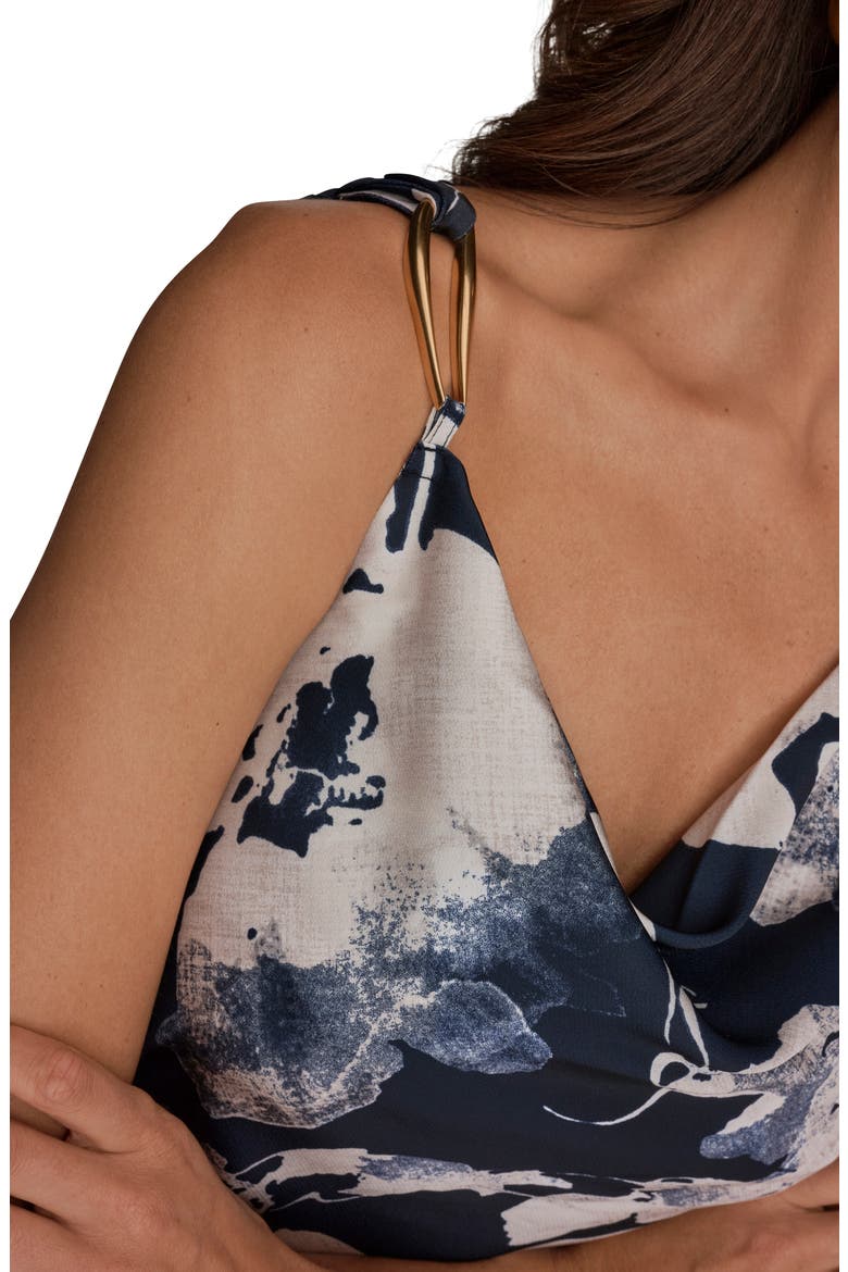 Floral Asymmetric Sleeveless Hardware Accent Top, Alternate, color, NIGHTFALL MULTI