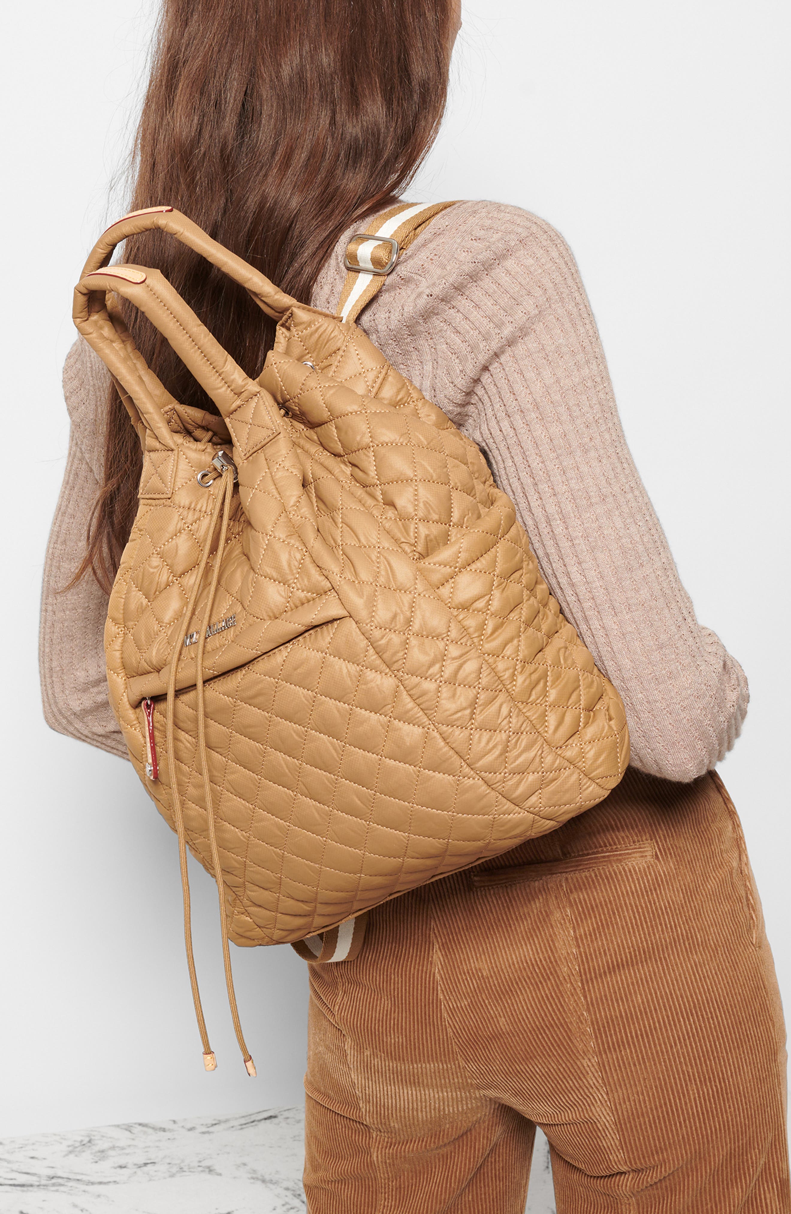 MZ Wallace Metro Quilted Nylon Convertible Backpack, Alternate, color, 