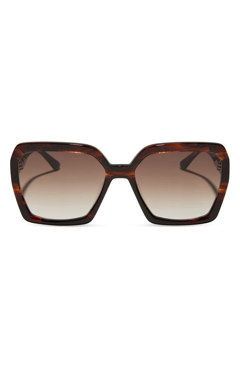DIFF Sloane 54mm Square Sunglasses, Main, color, Brown Gradient
