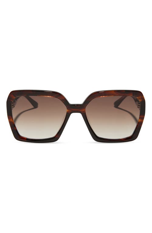 DIFF Sloane 57mm Gradient Square Sunglasses in Brown Gradient 