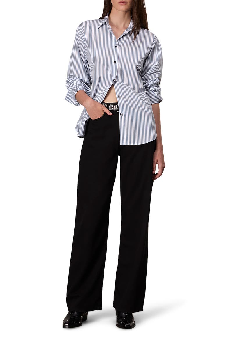 rag & bone Eve Stripe Tie-Back Button-Up Shirt, Alternate, color,