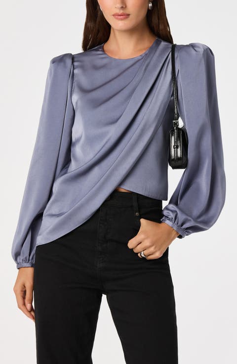 Beatrice Satin Drape Top