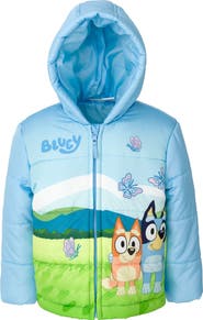 BLUEY Hooded Zip-Up Puffer Jacket