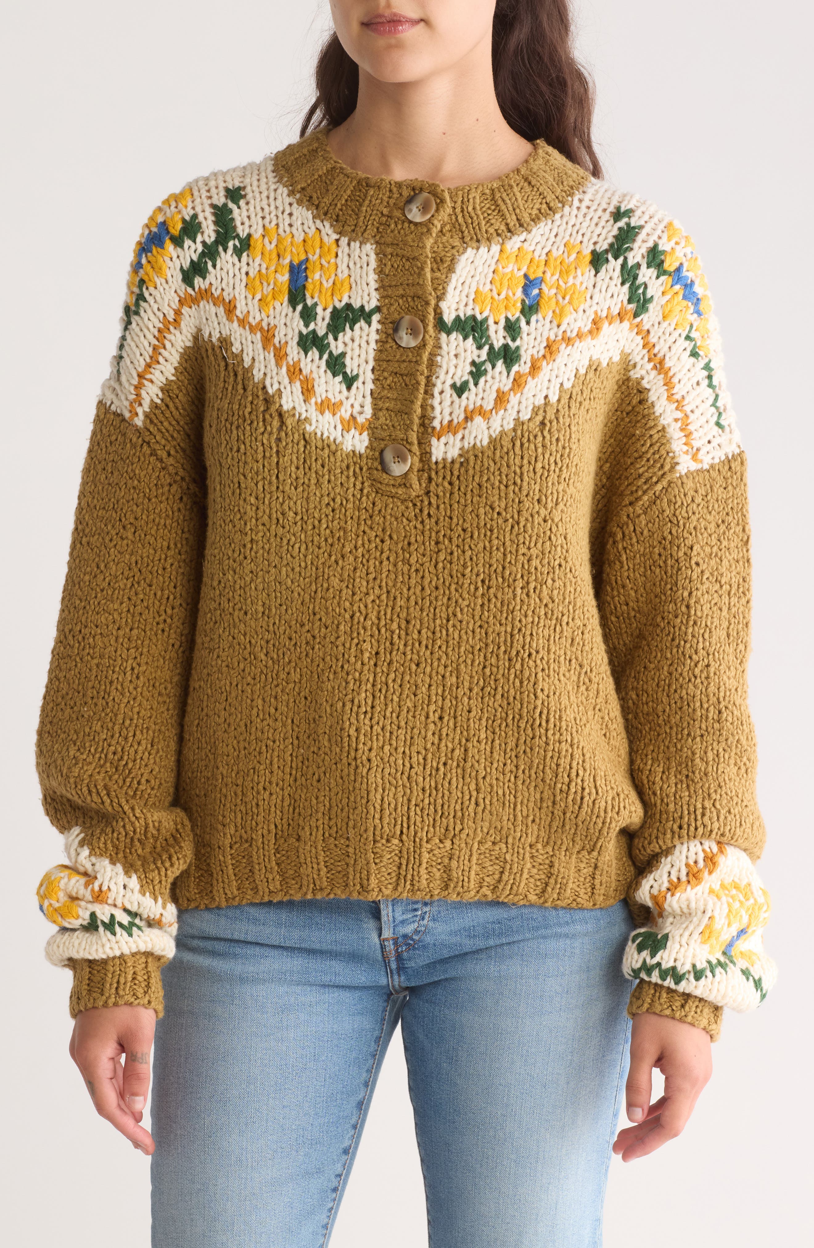 The Henley Crochet Sweater