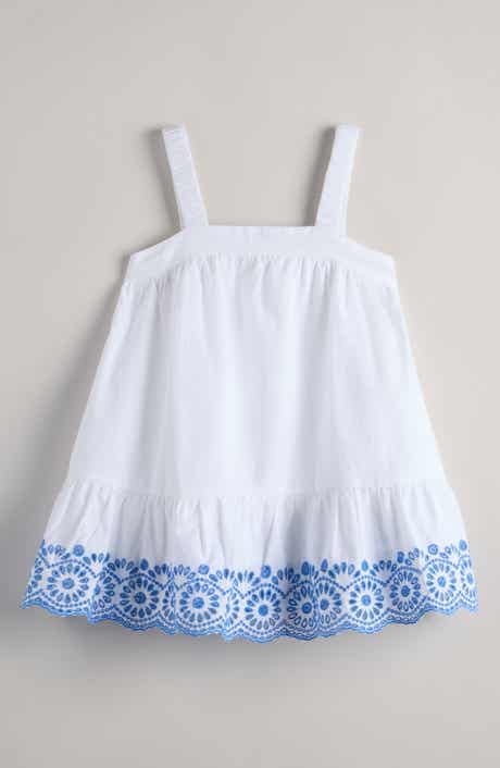 Kids' Tiered Cotton Eyelet Dress