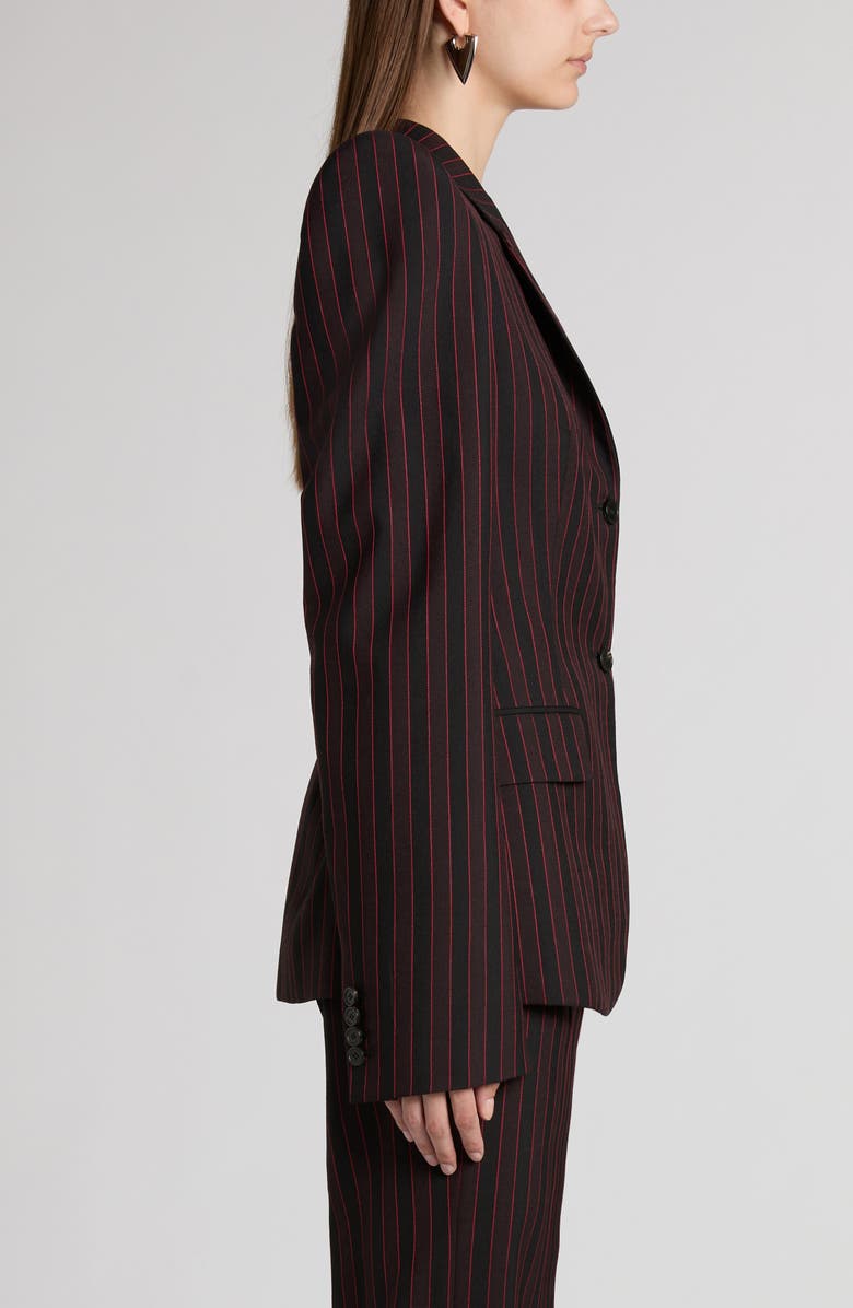 McQueen Archive Stripe Stacked Shoulder Wool Blazer, Alternate, color, 
