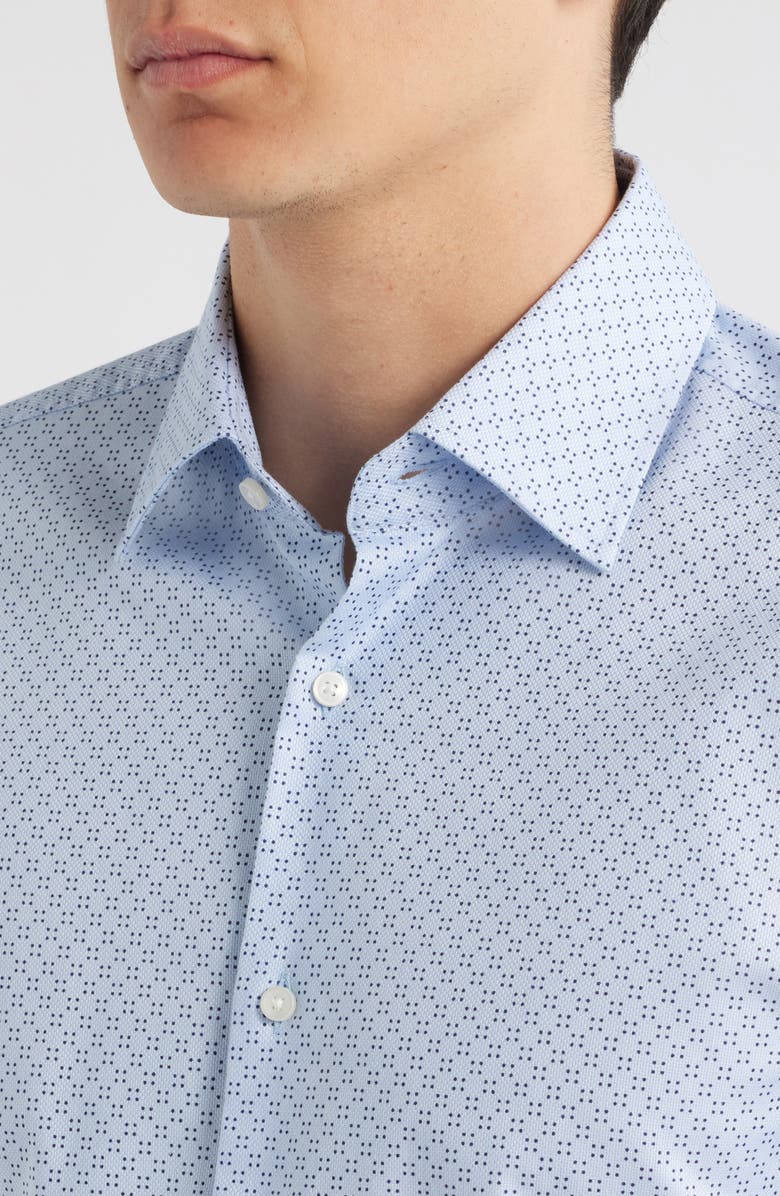 BOSS Hank Kent Slim Fit Stretch Cotton Dresss Shirt, Alternate, color, Light Blue