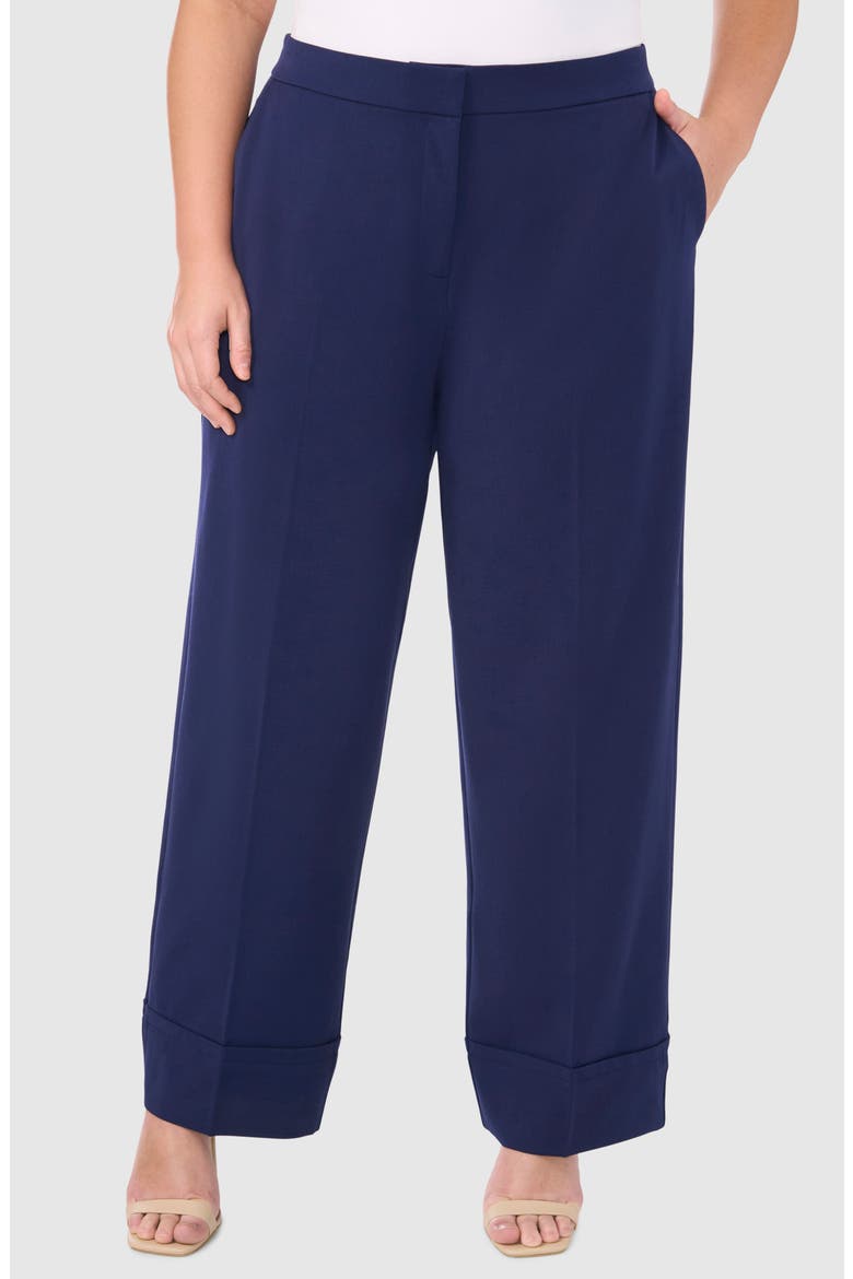 Cuffed Wide Leg Pants, Main, color, CLASSIC NAVY