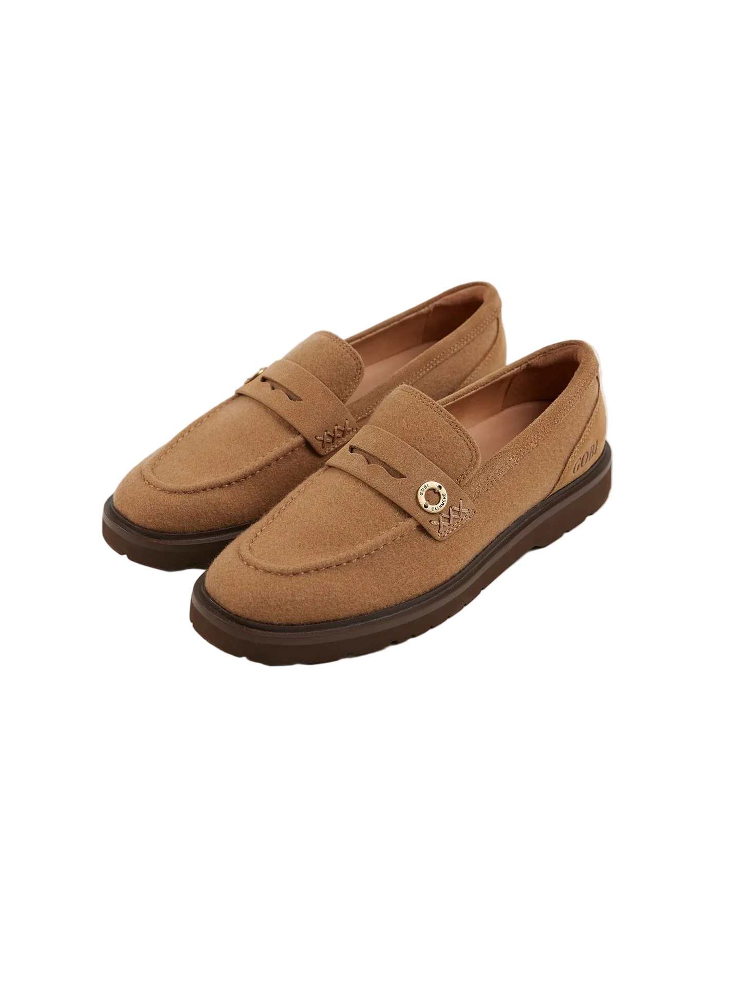 Gobi Cashmere Cashmere Loafers, Main, color, Almond
