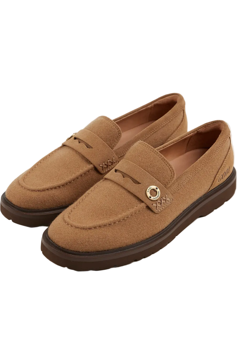 Gobi Cashmere Cashmere Loafers, Main, color, Almond