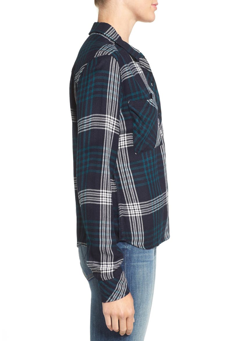 'Dylan' Plaid Shirt, Alternate, color, INDIGO/ EMERALD