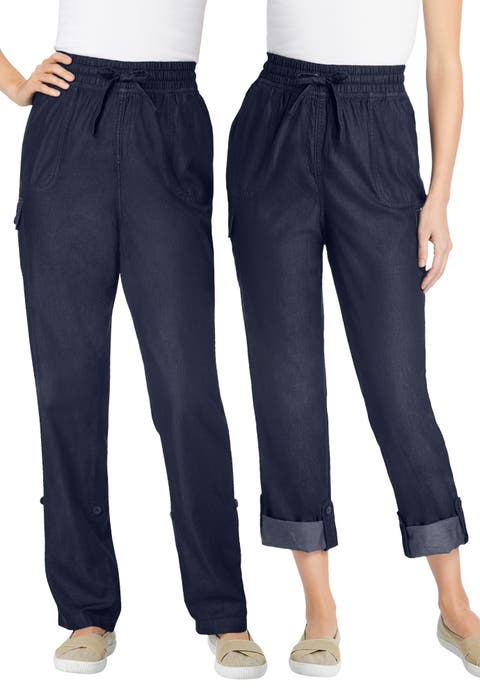 2 In 1 Convertible Cargo Pant To Capri (plus)