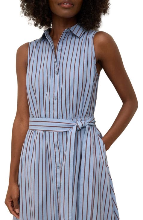 Organic Cotton Sunset Lightweight Cotton Sleeveless Shirtdress