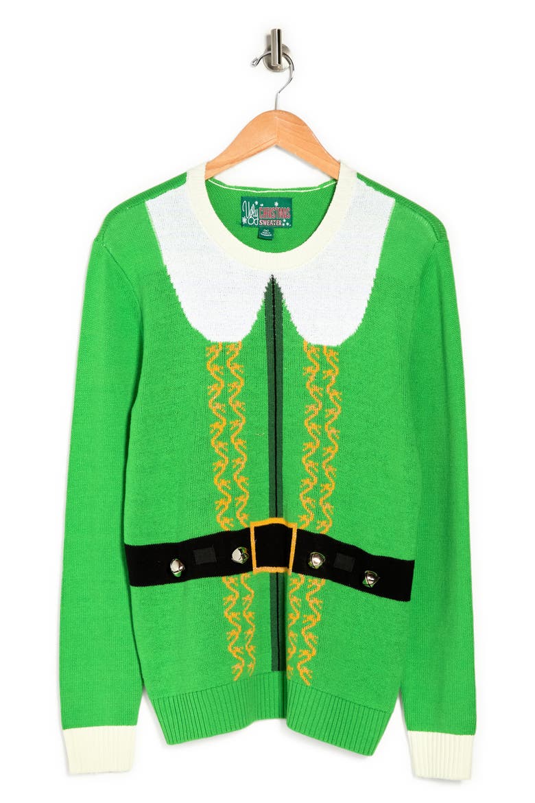 Elf Suit Sweater, Alternate, color, EMERALD