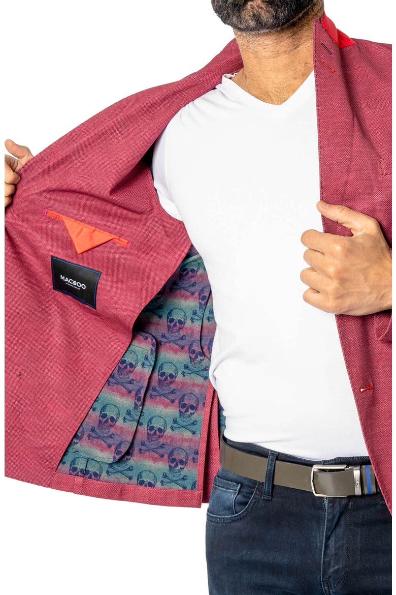 Descartes Unconstructed Brickhouse Red Blazer, Alternate, color, RED
