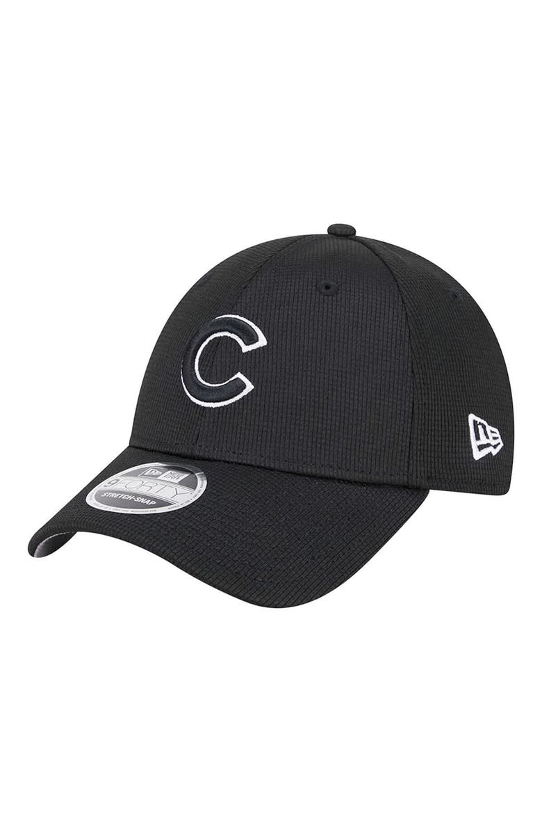 New Era Men's New Era Black Chicago Cubs Pivot 9FORTY Adjustable Hat, Main, color, Black