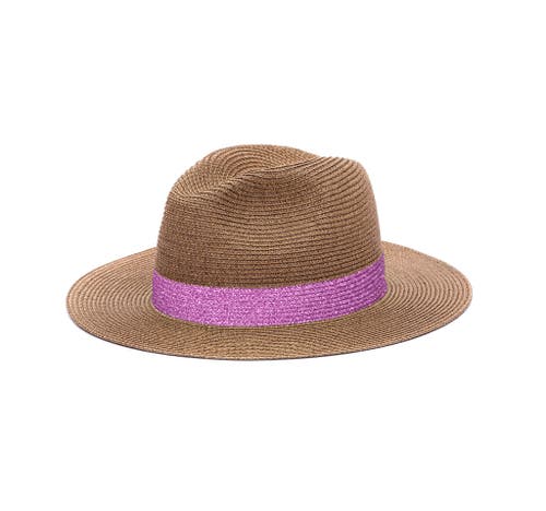 Lastelier Portofino Pink Lurex Hat In Pink