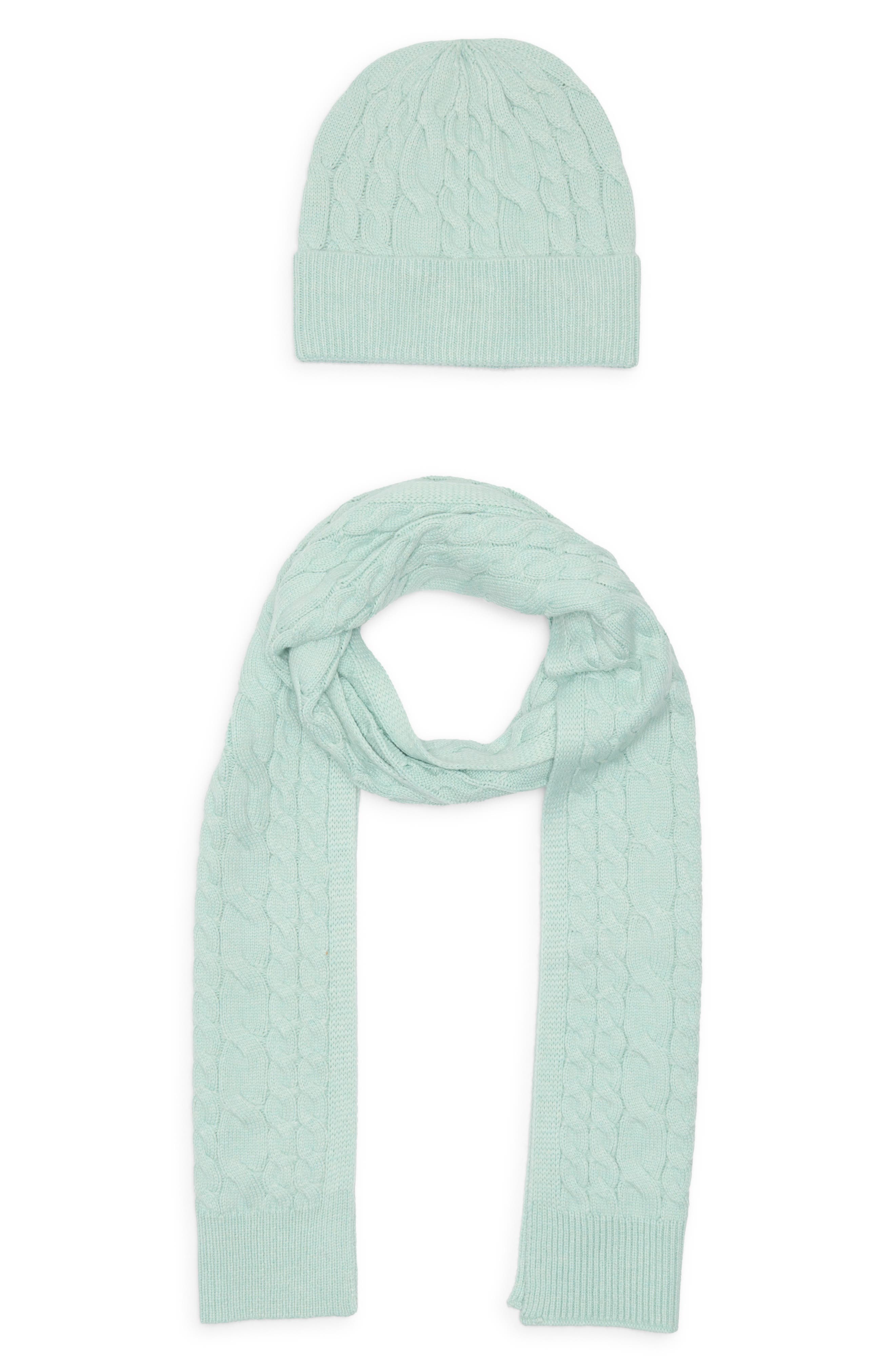 Cable Knit Scarf & Beanie Set