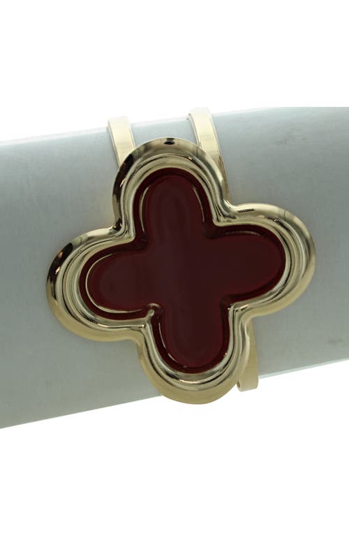 Olivia Welles Clover Cuff Bracelet In Multi