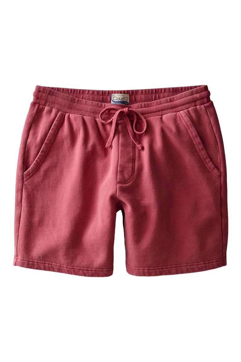 Cloud 9 Fleece Shorts, Alternate, color, GARNET ROSE