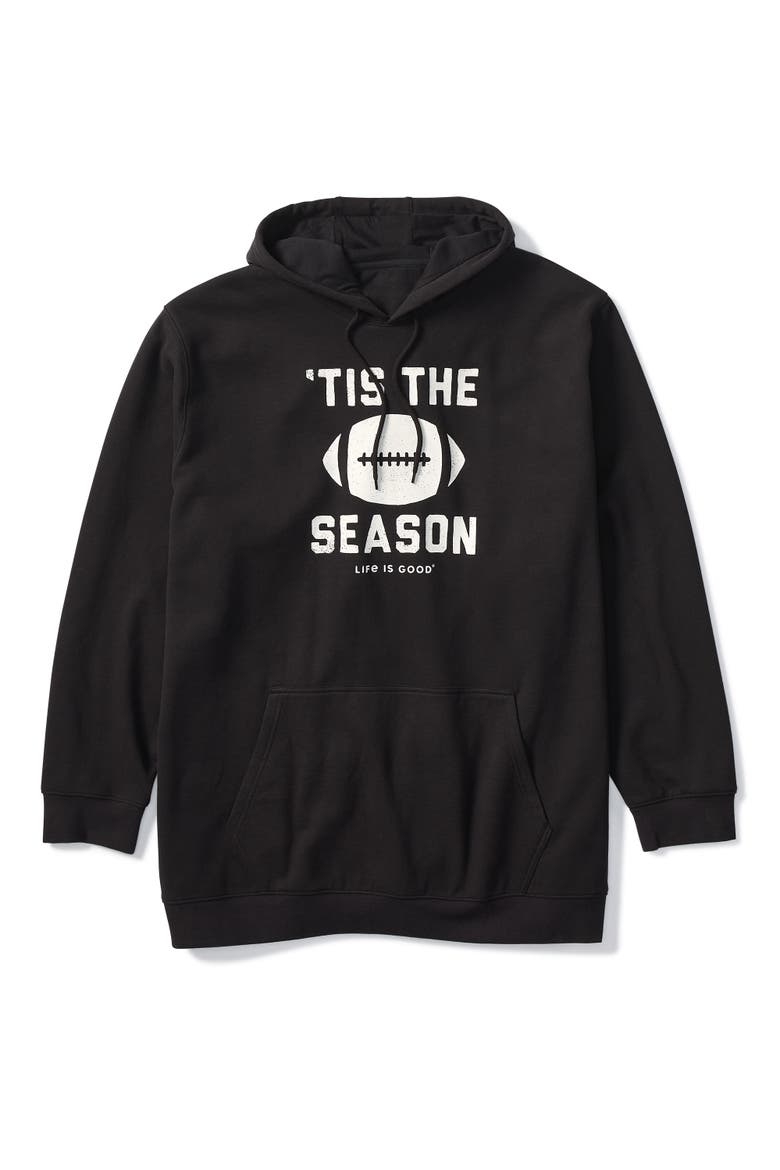 Big & Tall Tis The Season Hoodie, Alternate, color, BLACK
