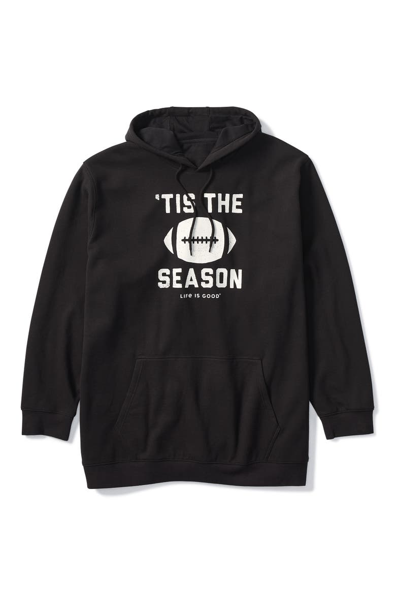 LIFE IS GOOD Big & Tall Tis The Season Hoodie, Alternate, color, Black