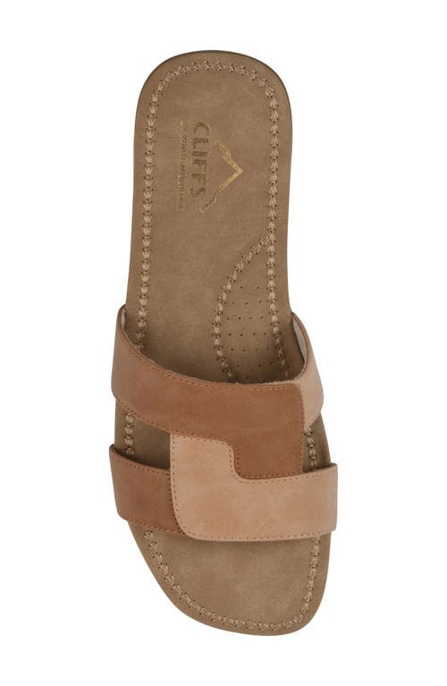 Cliffs By White Mountain Fraida Slide Sandal In Natural Nubuck