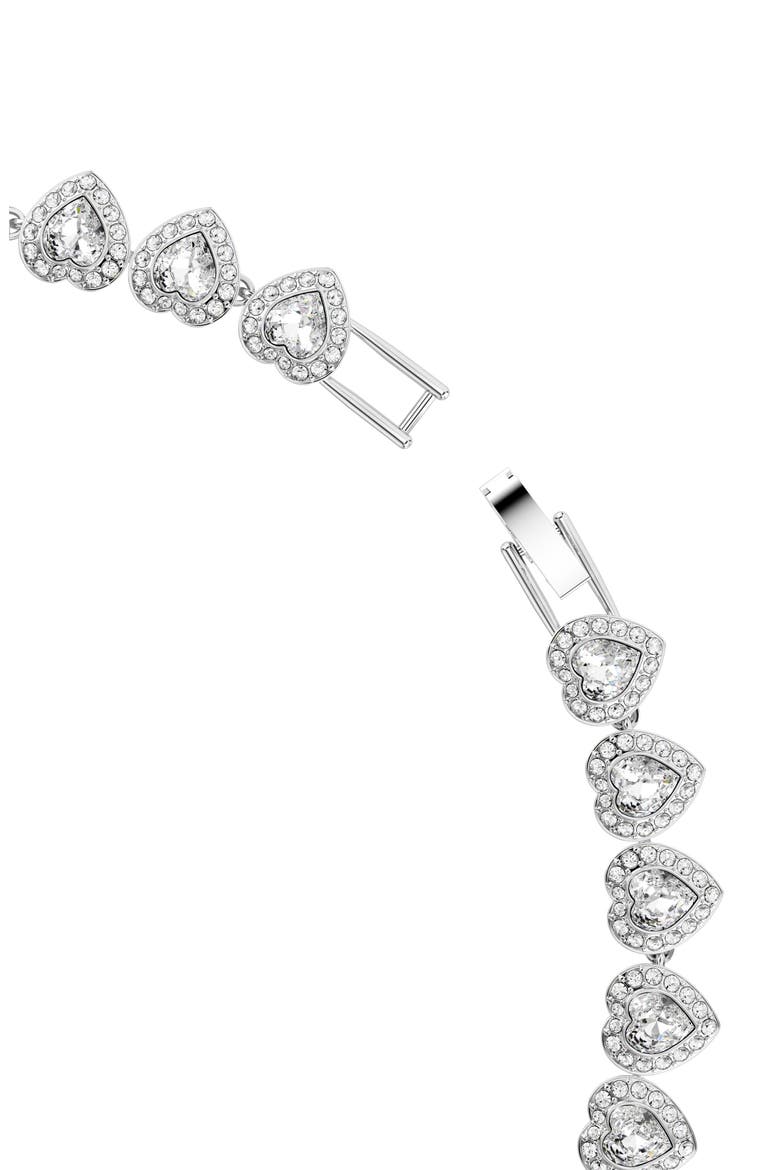 x Ariana Grande Angelic Crystal Heart Halo Collar Necklace, Alternate, color, WHITE/ SILVER