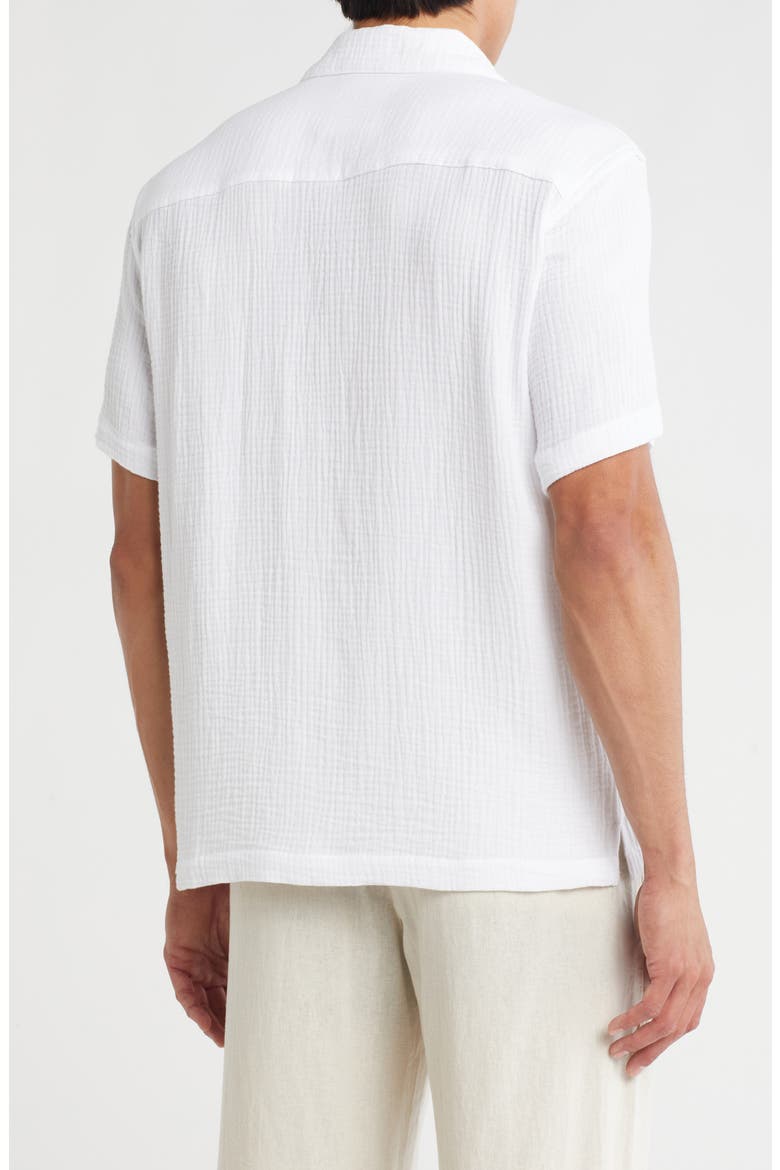 Relaxed Fit Knit Camp Shirt, Alternate, color, OFF WHITE