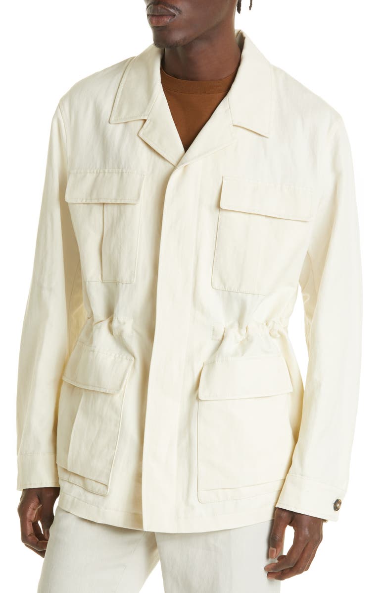 Loro Piana Men's Mojave Cotton & Linen Safari Jacket, Alternate, color, 