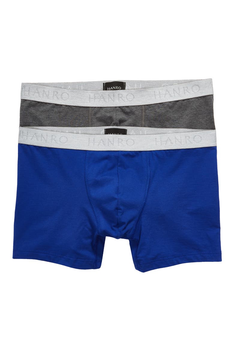Cotton Essentials 2-Pack Boxer Briefs, Main, color, COAL MELANGE