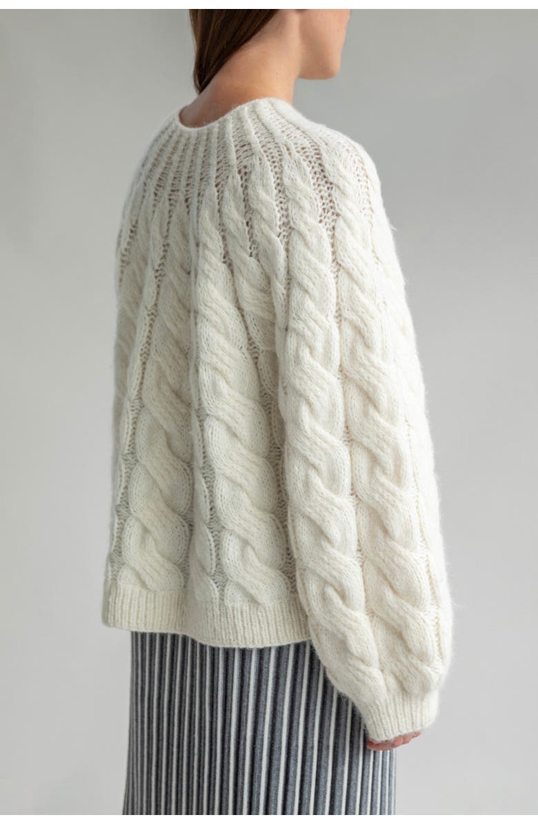 SSKEIN Tomo Mix Cable Handknit, Alternate, color, Ivory