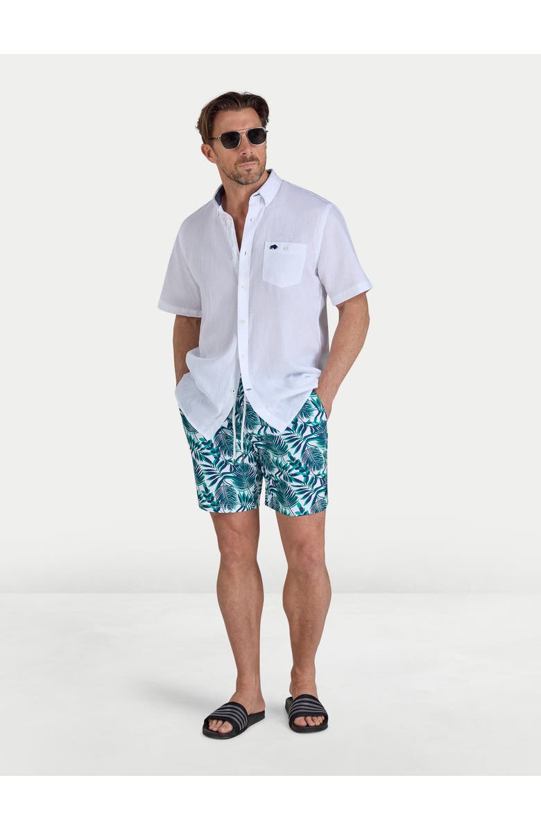 Raging Bull Hawaiian Printed Swim Shorts, Alternate, color, Green