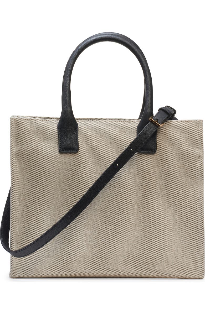 Versace Small La Medusa Logo Canvas Tote, Alternate, color, Rope Black-Versace Gold