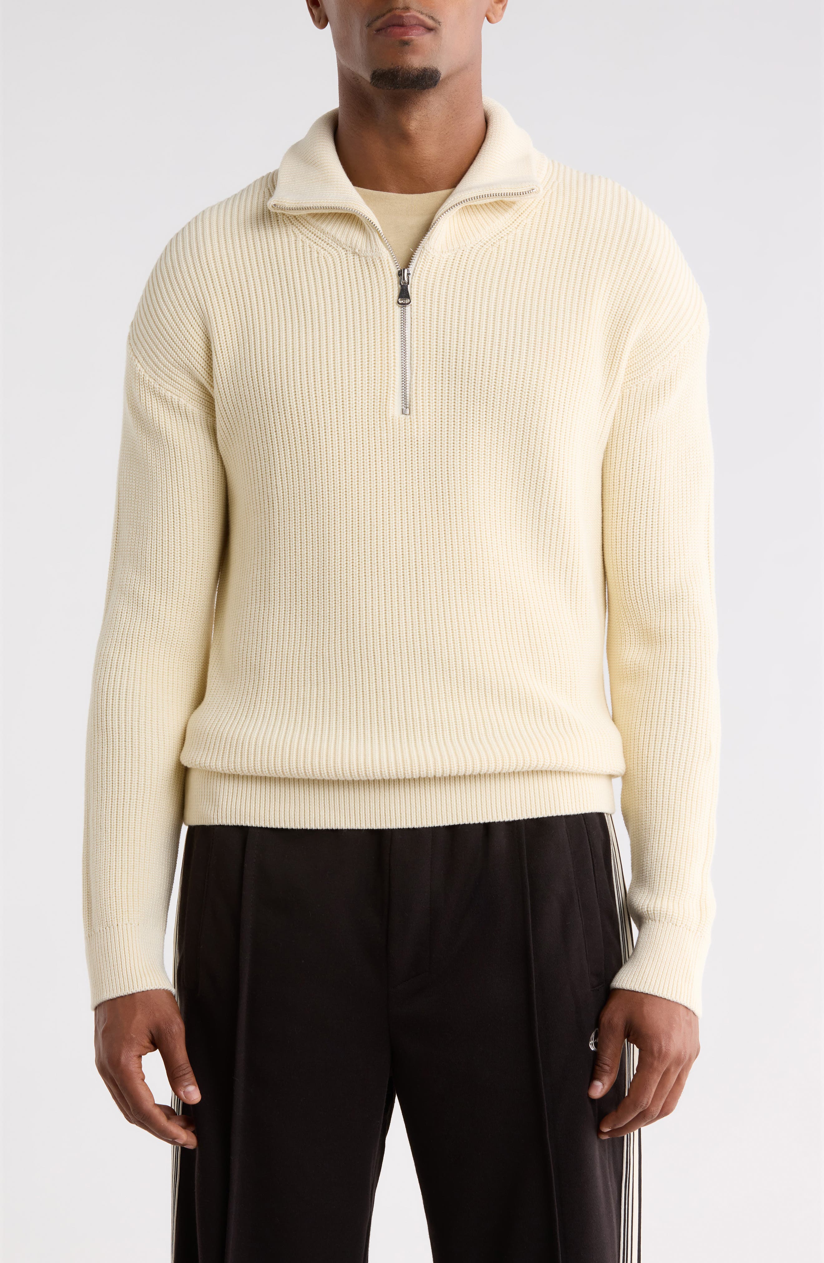 Quarter Zip Cotton Sweater