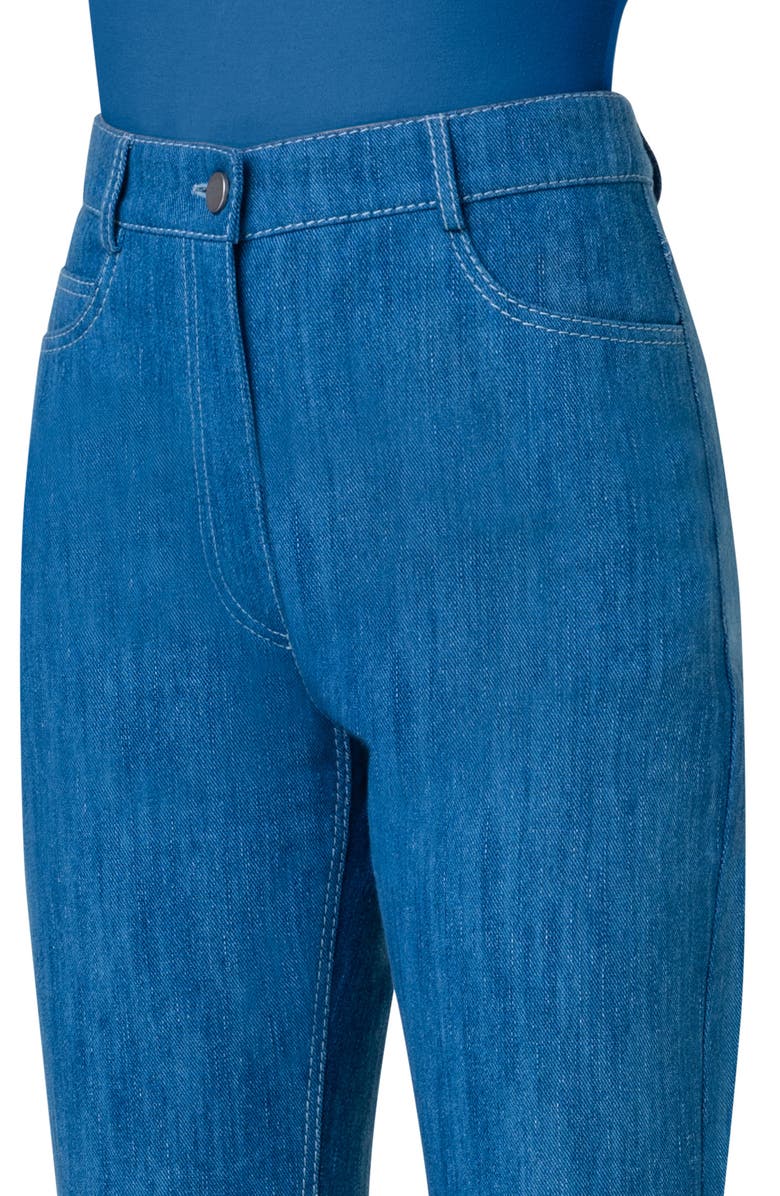 Akris punto Courtney Bootcut Jeans, Alternate, color, Medium Blue Denim