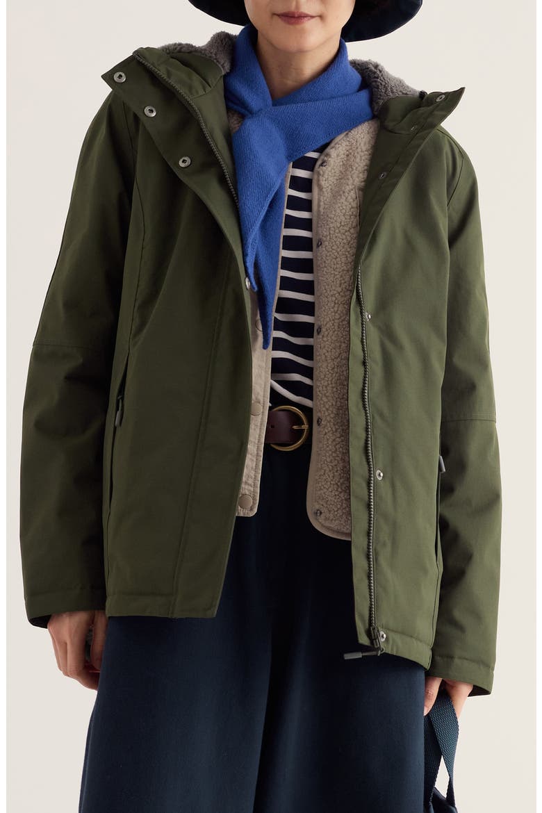 Janelle Waterproof Hooded Jacket, Main, color, WOODLAND