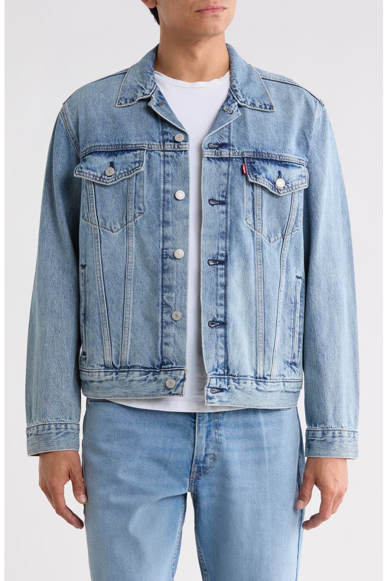 The Trucker Jacket, Main, color, SUN SURF T