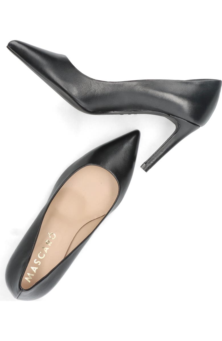 MASCARO Leather Pointed Toe Pump, Alternate, color, Black