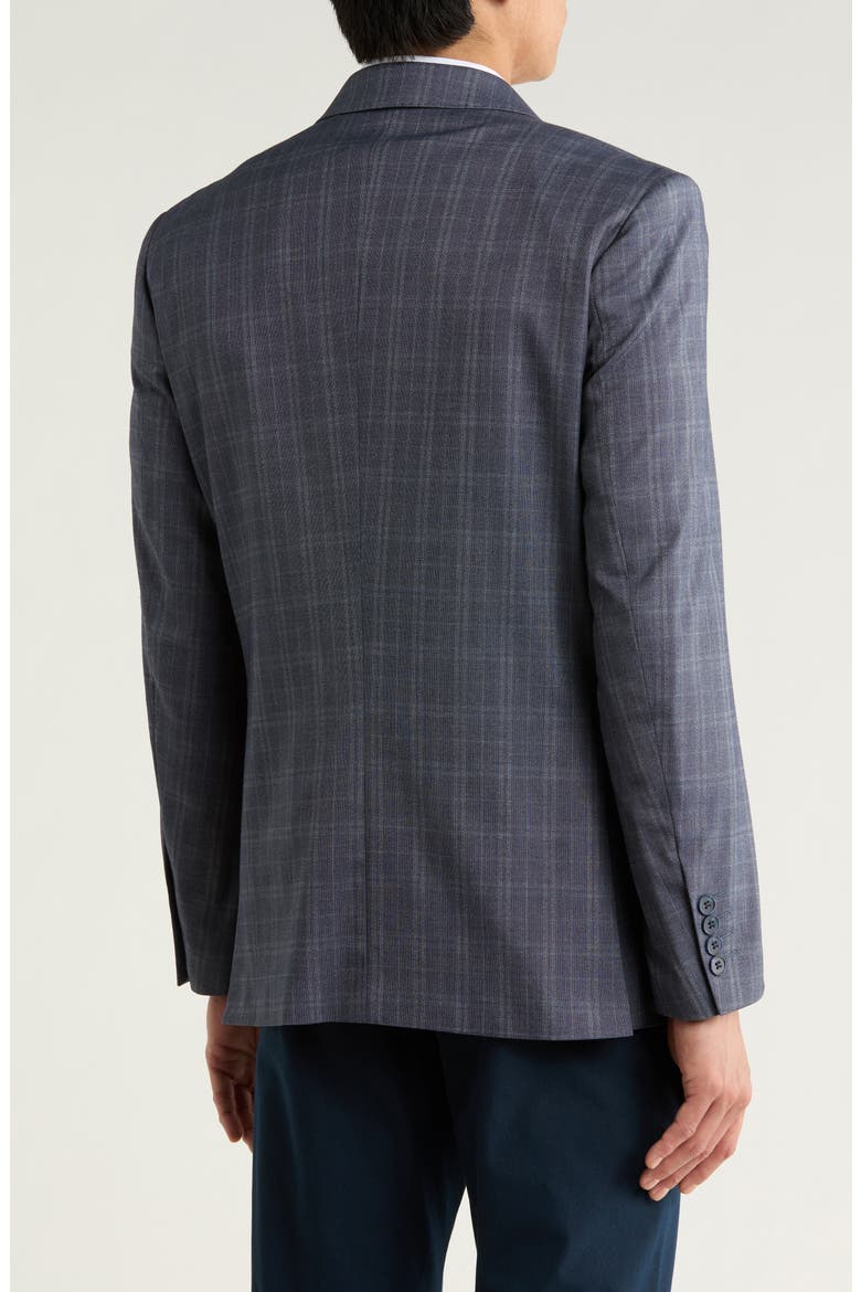 Slim Fit Tonal Windowpane Plaid Blazer, Alternate, color, BLUE