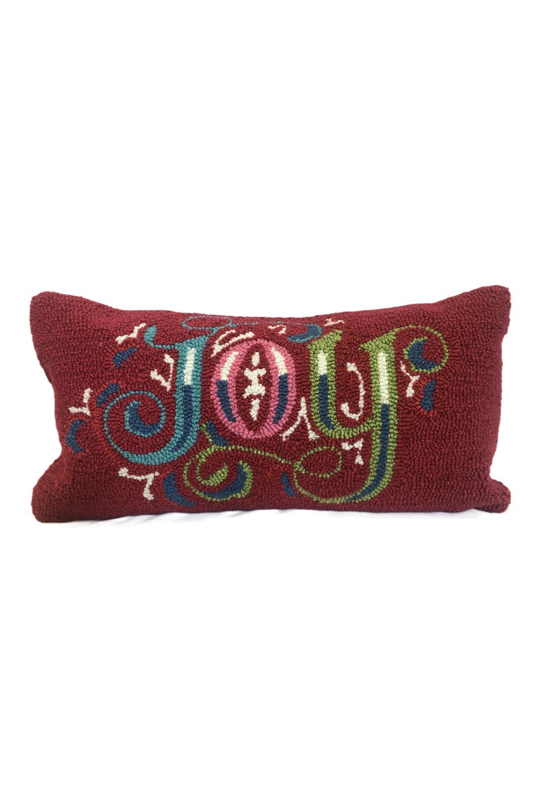 Joy Holiday Pillow, Main, color, RED