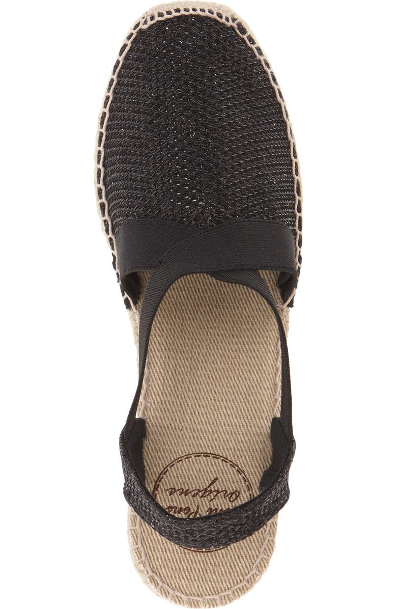 Toni Pons 'Triton' Espadrille Wedge, Alternate, color, Black Fabric