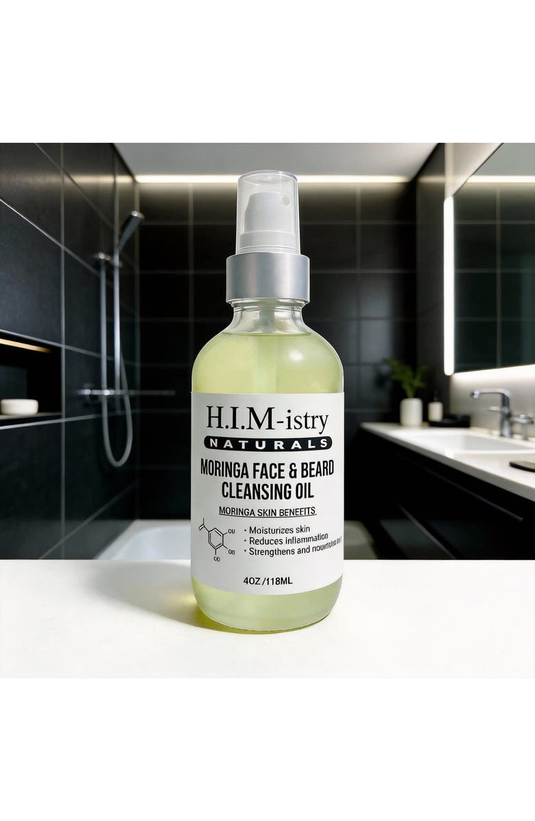 HIMistry Naturals Moringa Face & Beard Cleansing Oil, Alternate, color, 