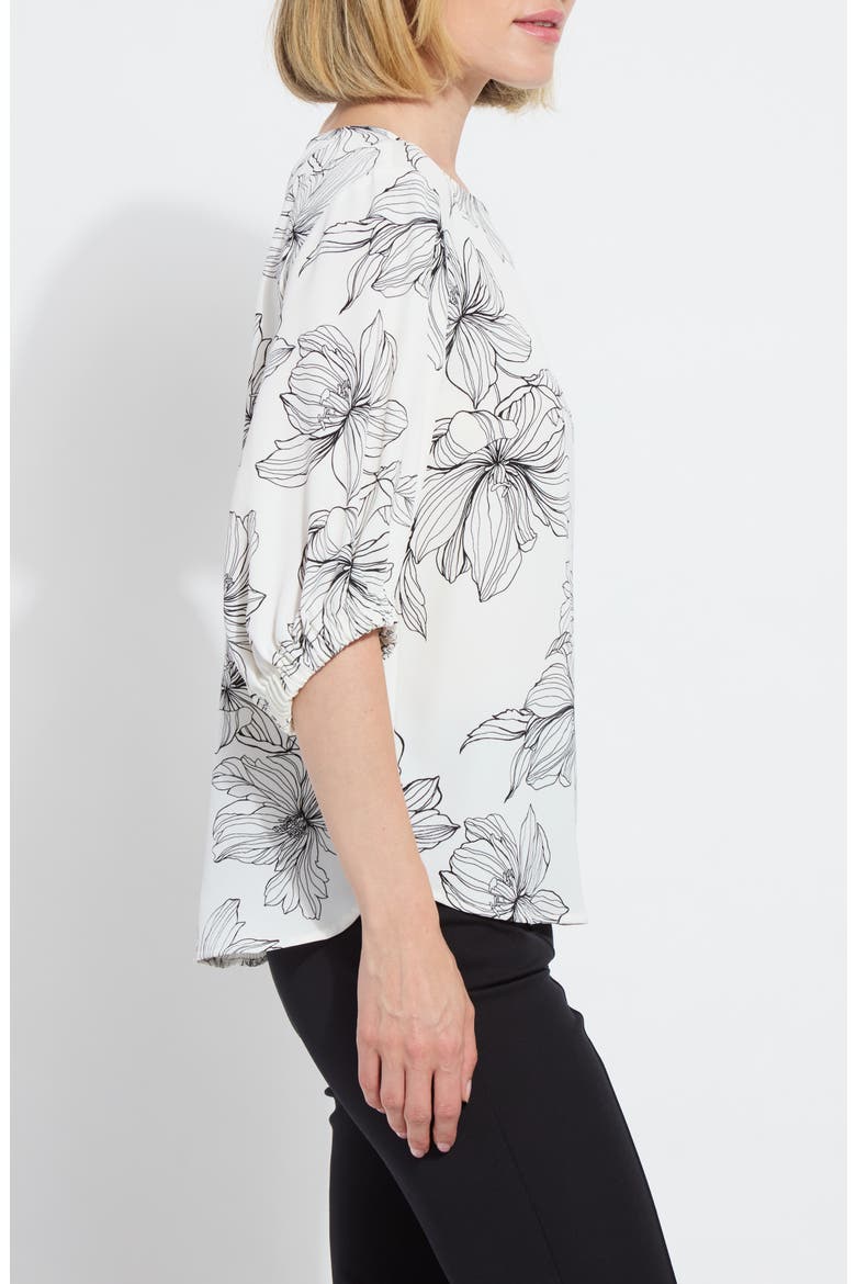Veda Floral Balloon Sleeve Top, Alternate, color, TRES CHIC