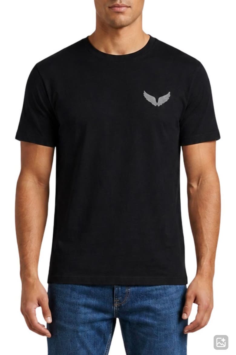 Rebel Graphic T-Shirt, Main, color, BLACK